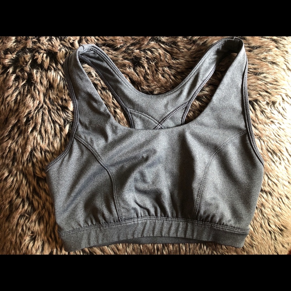 Tek Gear Gray Medium Support Sports Bra